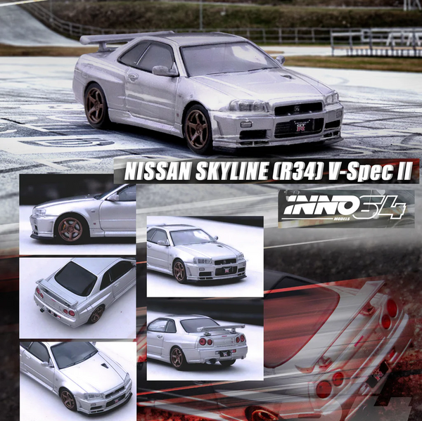 INNO64 - Nissan Skyline GT-R (R34) V-Spec II - Silver