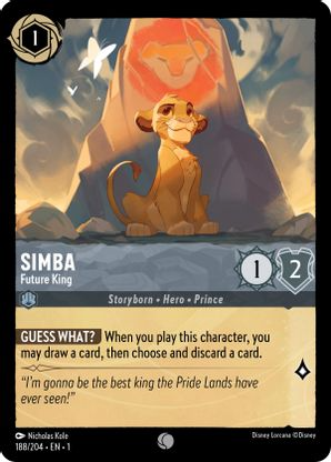 Lorcana - Simba (Future King) - 188/204 - Common - The First Chapter