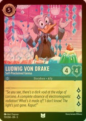 Lorcana - Ludwig Von Drake (Self-Proclaimed Genius) - 151/204 - Uncommon (Foil) - Shimmering Skies