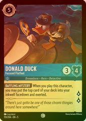 Lorcana - Donald Duck (Focused Flatfoot) - 155/204 - Common (Foil) - Shimmering Skies