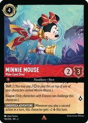 Lorcana - Minnie Mouse (Wide-Eyed Diver) - 114/204 - Rare - Rise of the Floodborn