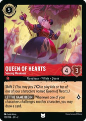 Lorcana - Queen of Hearts (Sensing Weakness) - 120/204 - Uncommon - Rise of the Floodborn