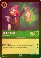 Lorcana - Daisy Duck (Secret Agent) - 76/204 - Uncommon (Foil) - Rise of the Floodborn