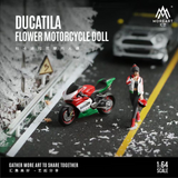 MoreArt - Ducatila Flower Motorcycle Girl Resin Doll Set