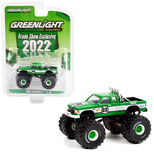Greenlight - 1986 Chevrolet S-10 Extended Cab Monster Truck #22 - 2022 *Trade Show Exclusive*