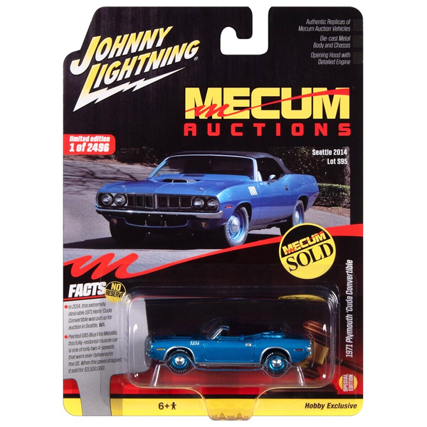 Johnny Lightning - 1971 Plymouth 'Cuda Convertible - 2024 Mecum Auctions Series *Hobby Exclusive*