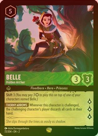 Lorcana - Belle (Hidden Archer) - 72/204 - Legendary (Foil) - Rise of the Floodborn