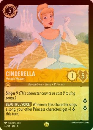 Lorcana - Cinderella (Melody Weaver) - 4/204 - Legendary (Foil) - Ursula's Return