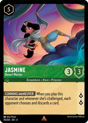 Lorcana - Jasmine (Desert Warrior) - 78/204 - Rare - Ursula's Return