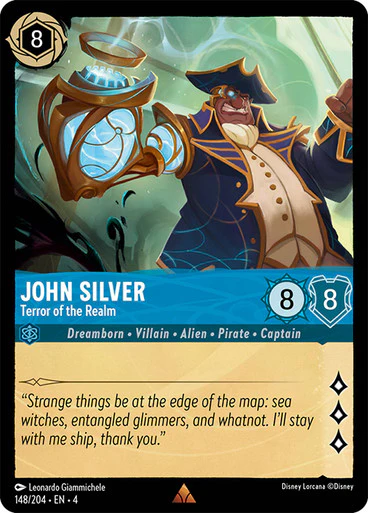 Lorcana - John Silver (Terror of the Realm) - 148/204 - Rare - Ursula's Return