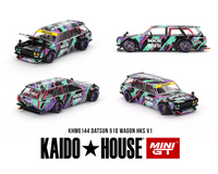 Kaido House x Mini GT - Datsun 510 Wagon HKS V1 - Oil Splash Pattern *Sealed, Possibility of a Chase - Pre-Order*
