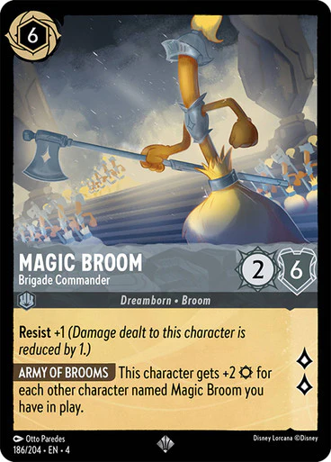 Lorcana - Magic Broom (Brigade Commander) - 186/204 - Super Rare - Ursula's Return