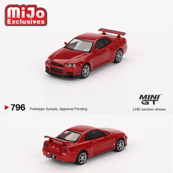 Mini GT - Nissan Skyline GT-R (R34) V-Spec – Active Red *Pre-Order*