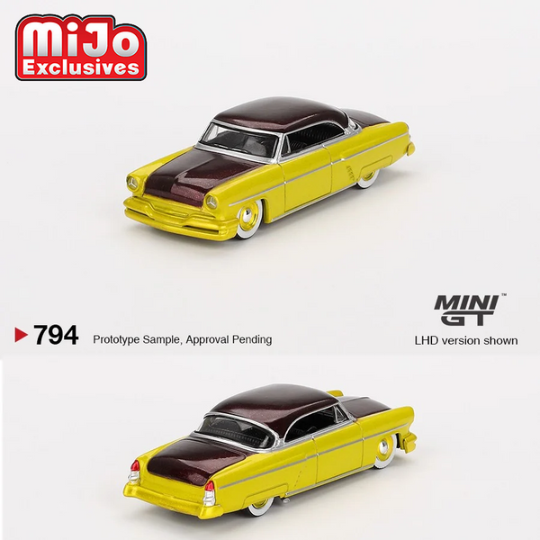 Mini GT - Lincoln Capri Custom Hot Rod 1954 - Lime Yellow *Pre-Order*