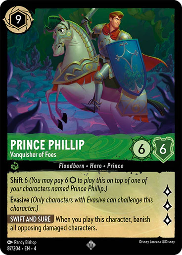 Lorcana - Prince Phillip (Vanquisher of Foes) - 87/204 - Super Rare - Ursula's Return